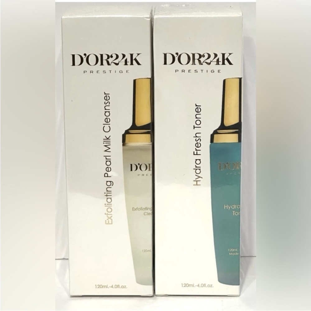 Prestige D’OR24K Exfoliating Pearl Milk Cleanser and Hydra Fresh Toner Set